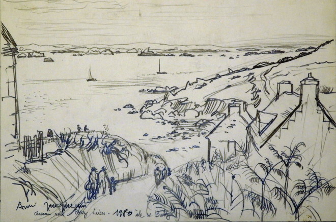 André Jacquemin, Chemin vers Porz Leien, île de Batz