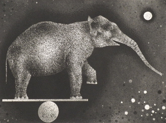 Mario Avati, Éléphant équilibriste