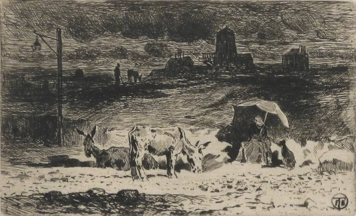 Félix Buhot, Les ânes de la Butte aux Cailles