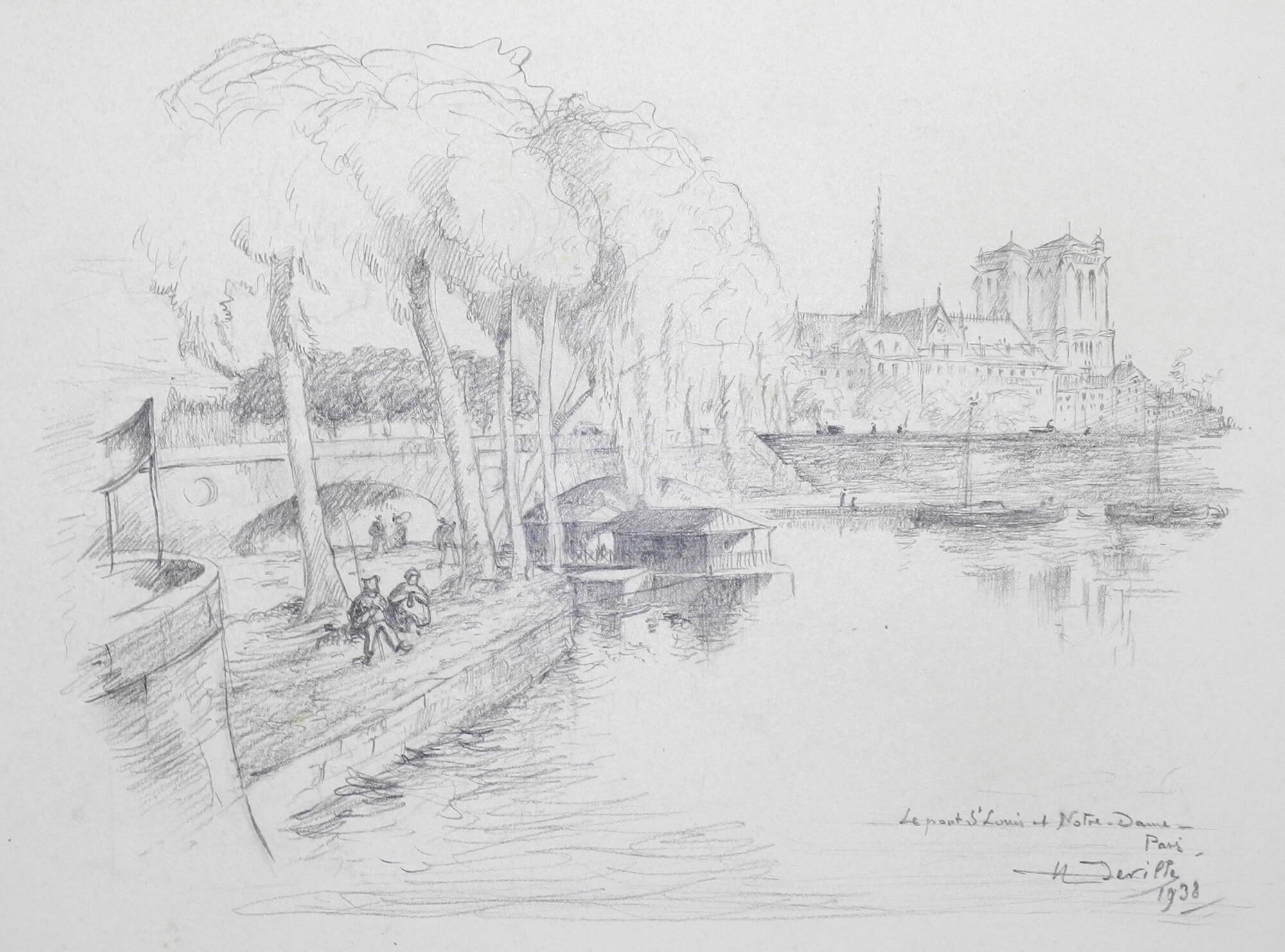 Henry Deville, Le pont Saint Louis et Notre Dame – Paris