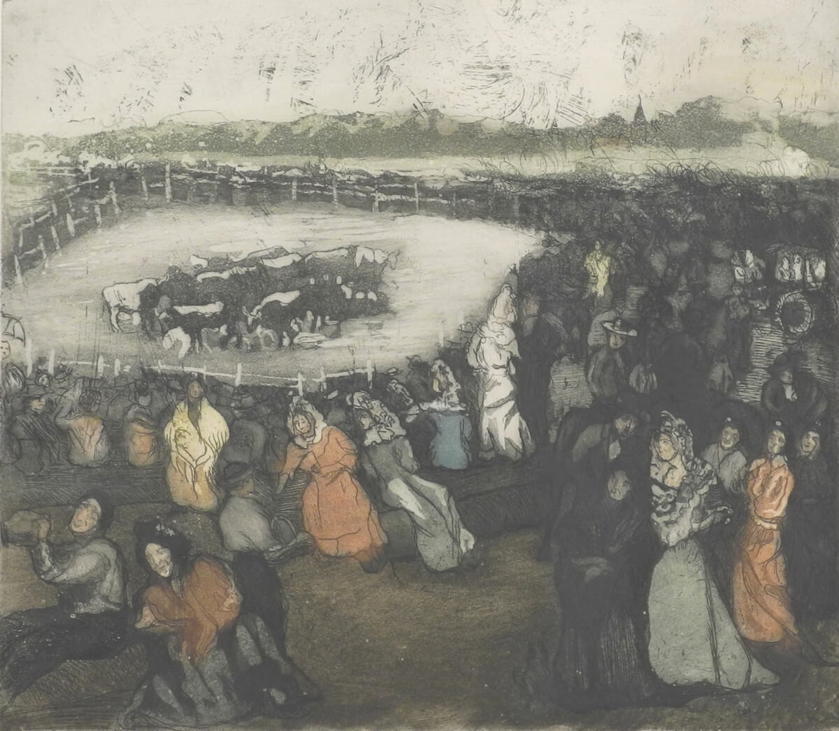 Francisco Iturrino, La tablada, la veille des courses de taureaux