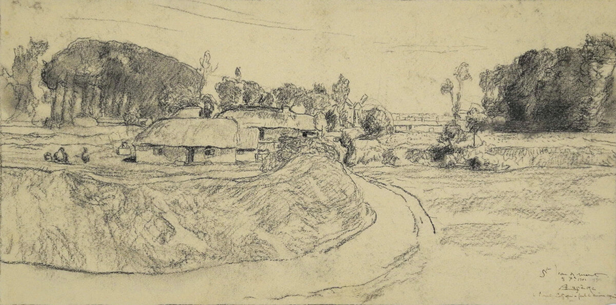 Auguste Lepère, Bourrines près du chemin creux