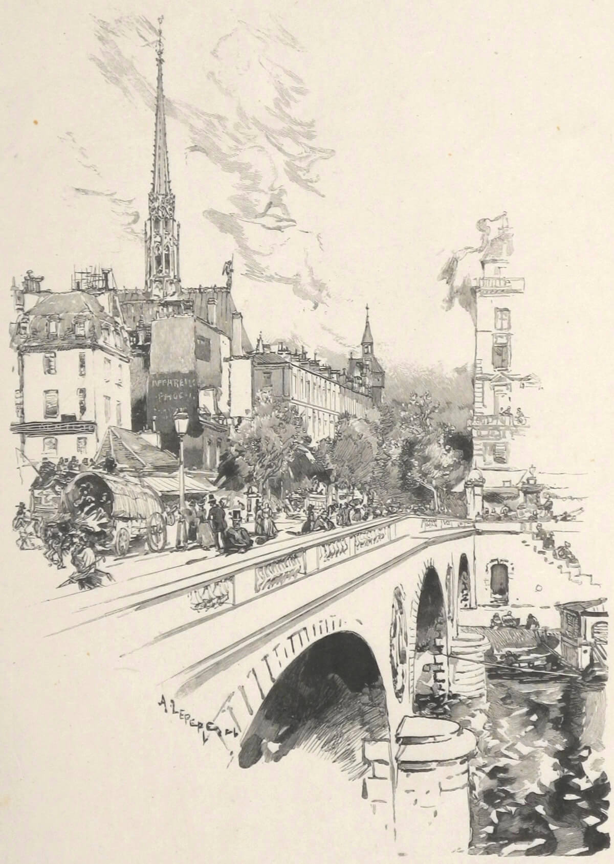 Auguste Lepère, Le pont Saint Michel