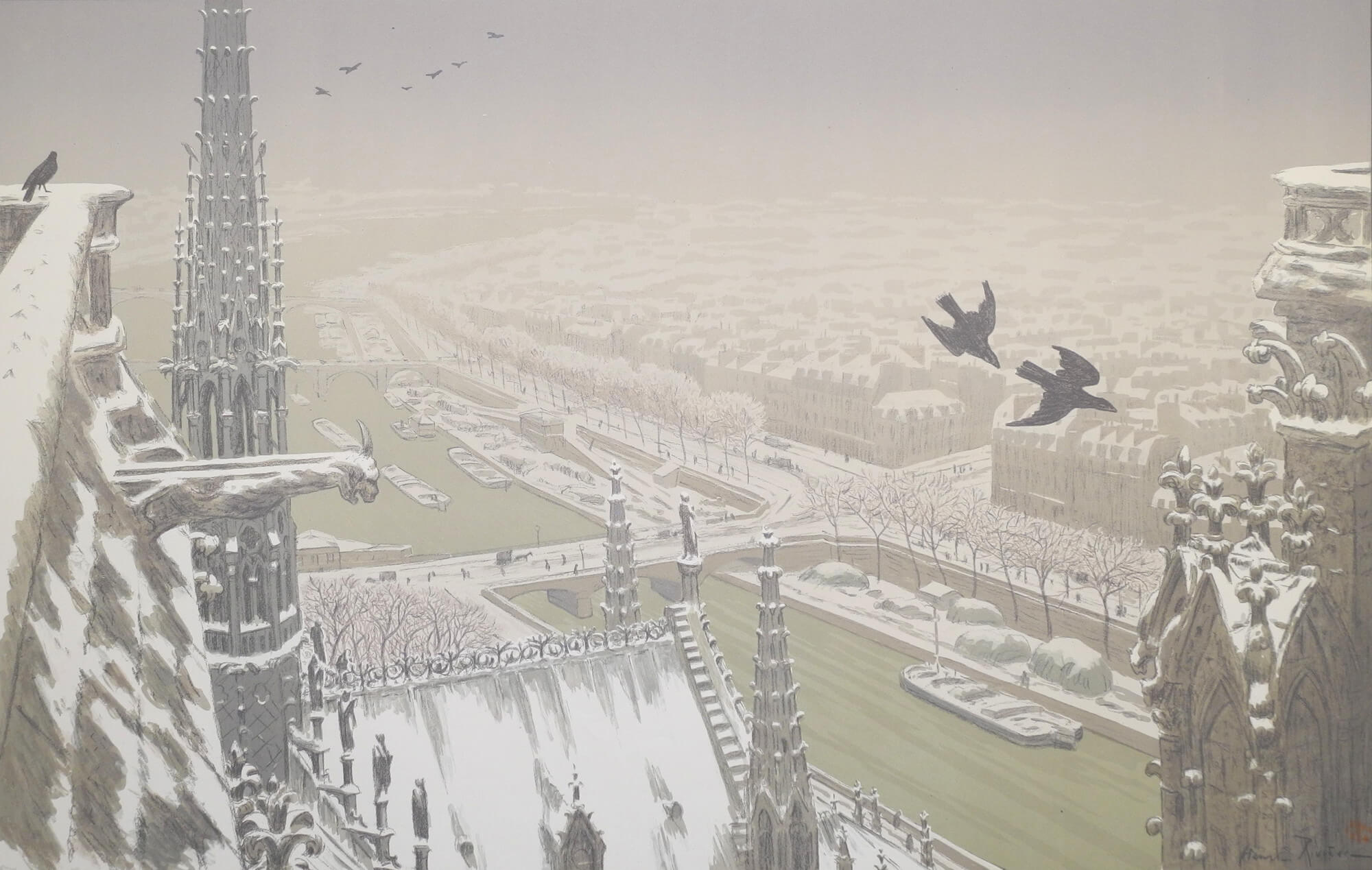 Henri Rivière - Du haut des tours Notre Dame